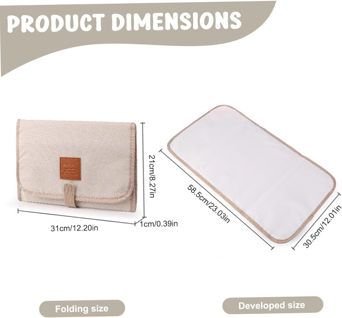 Portable Changing Pad Foldable Baby Diaper Changing Pad Waterproof Nappy Changing Mat Travel Diaper Change Sheet image number 1