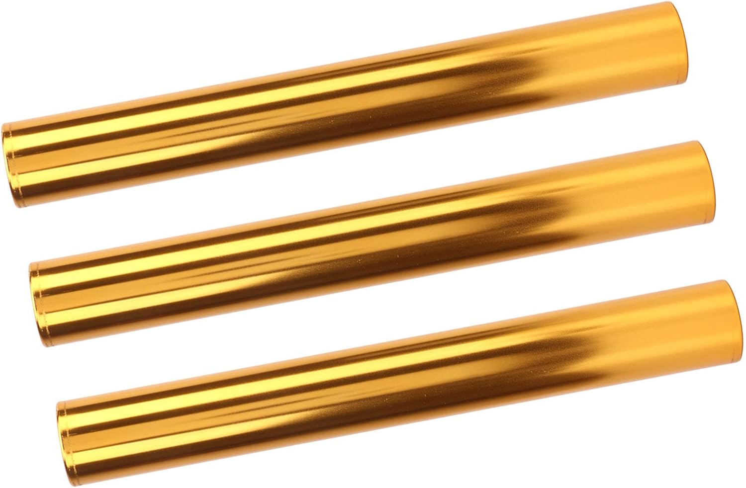 Athletics Reusable Batons 3Pcs Aluminum Alloy Proper Size for Student Relay Events (Gold)