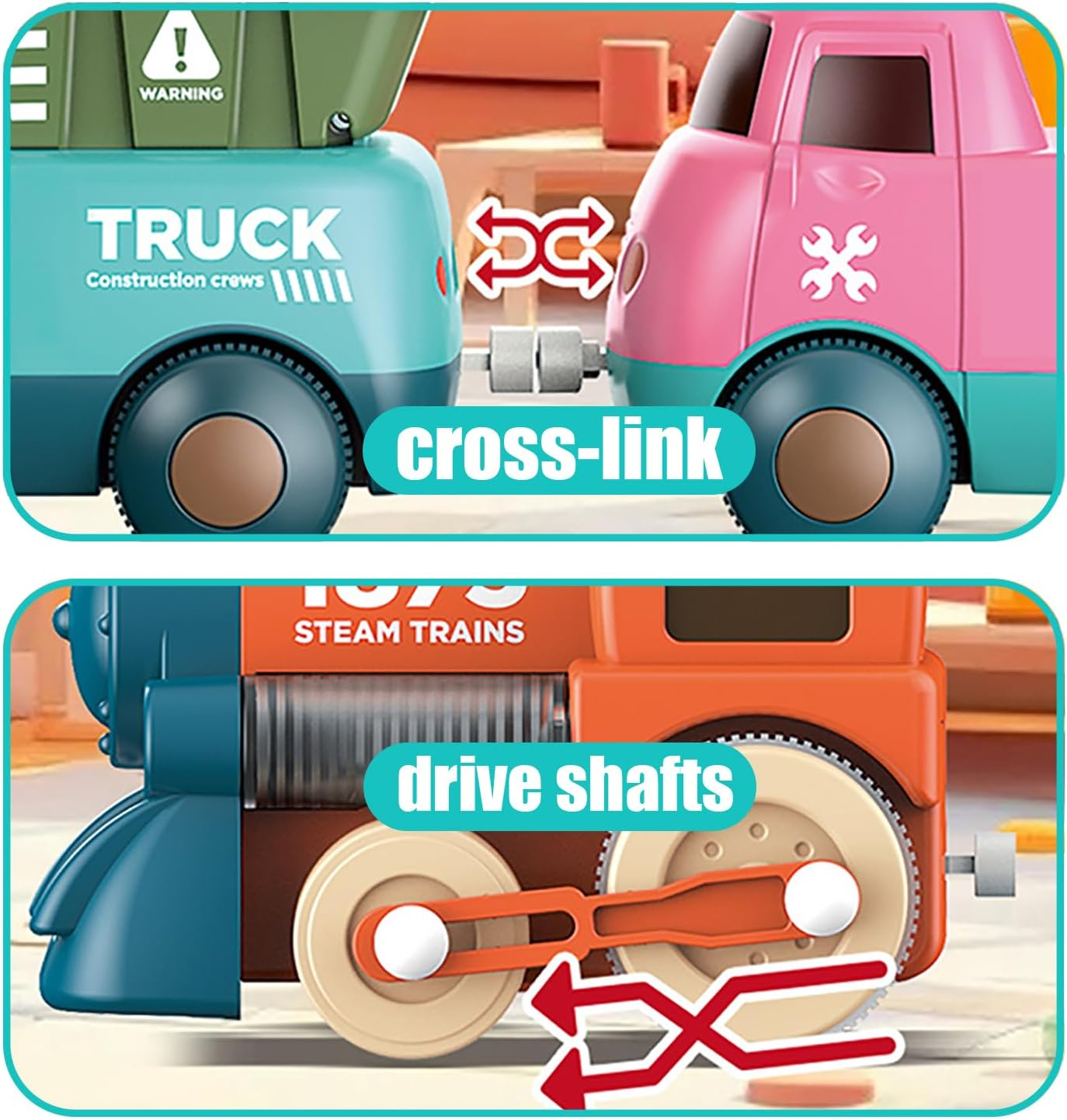 Train Set for Toddlers 2-4 Toys for 1 Year Old, Electric Train Set, Music&Lights & First Choo Choo Train for Toddlers Christmas Birthday Gifts for Boys Girls image number 3