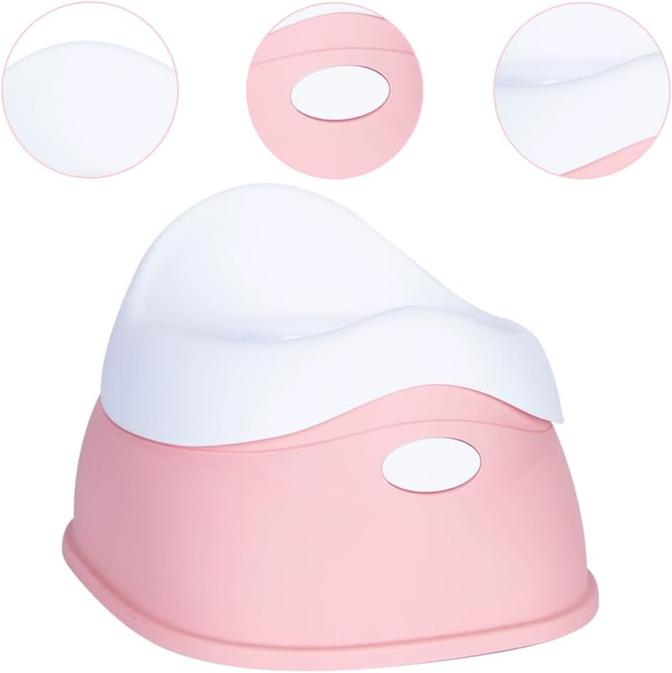 Toddler Toilet Training Potty Chair, Potty Topper Stepstool, Training Seat with Slip-Resistant Base, Travel Potty Chair for Toddlers 18 Months & above (Pink) image number 5