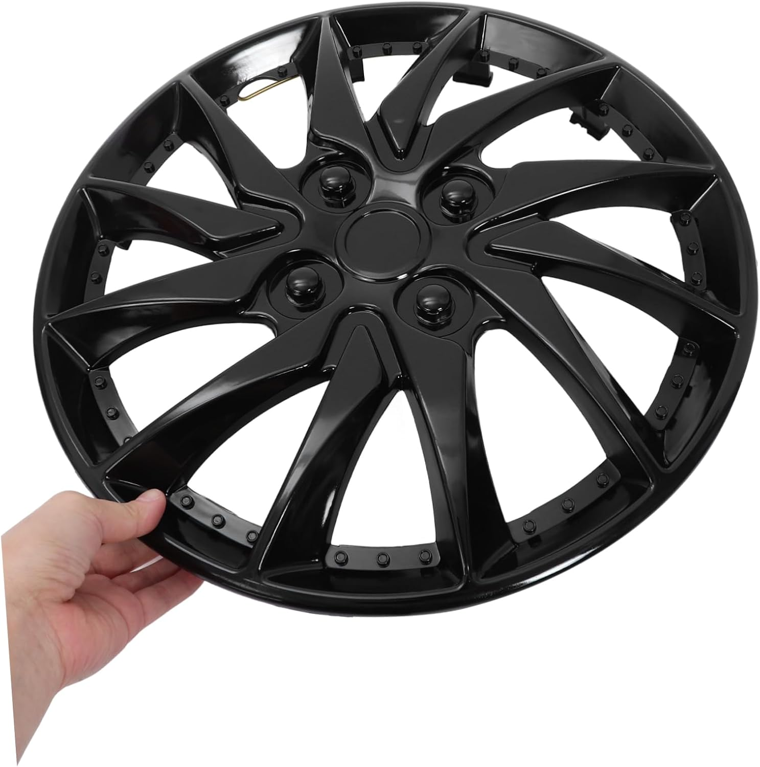 LIGHTAOTAO Car Wheel Hubcaps 14 Inch Pp Material Hubcap Wheel Covers Black Auto Maintenance Accessory image number 3