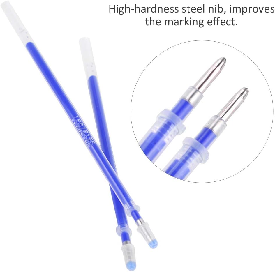 100Pcs Heat Erasable Fabric Pens Heat Pens Blue High Temperature Disappearing Pen for Temporary Marking on Shoes, Clothing and Leather image number 6