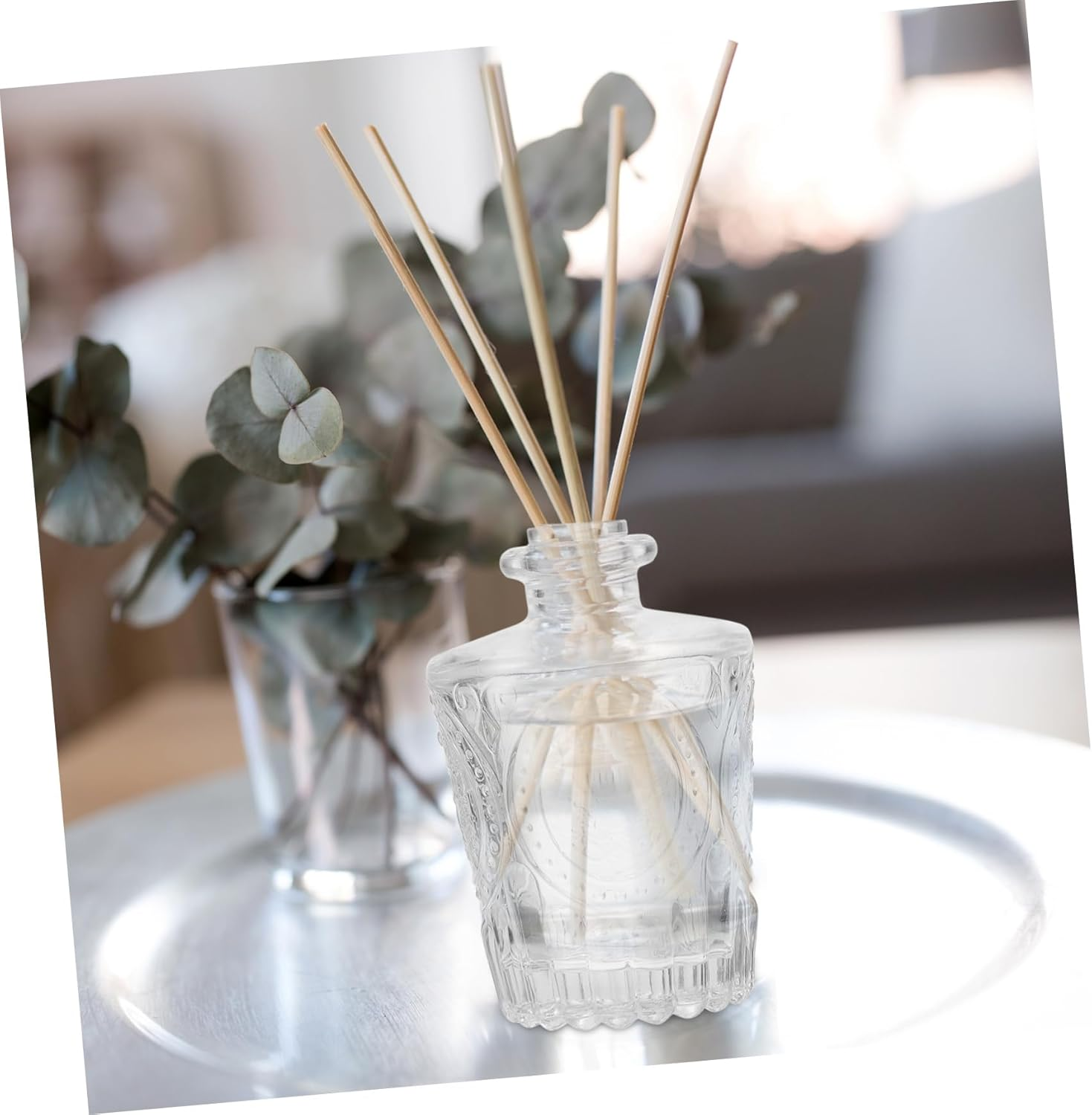 2Pcs Carved Bottles Transparent Essential Oil Bottle for Home Aromatherapy Fragrance Release and Air