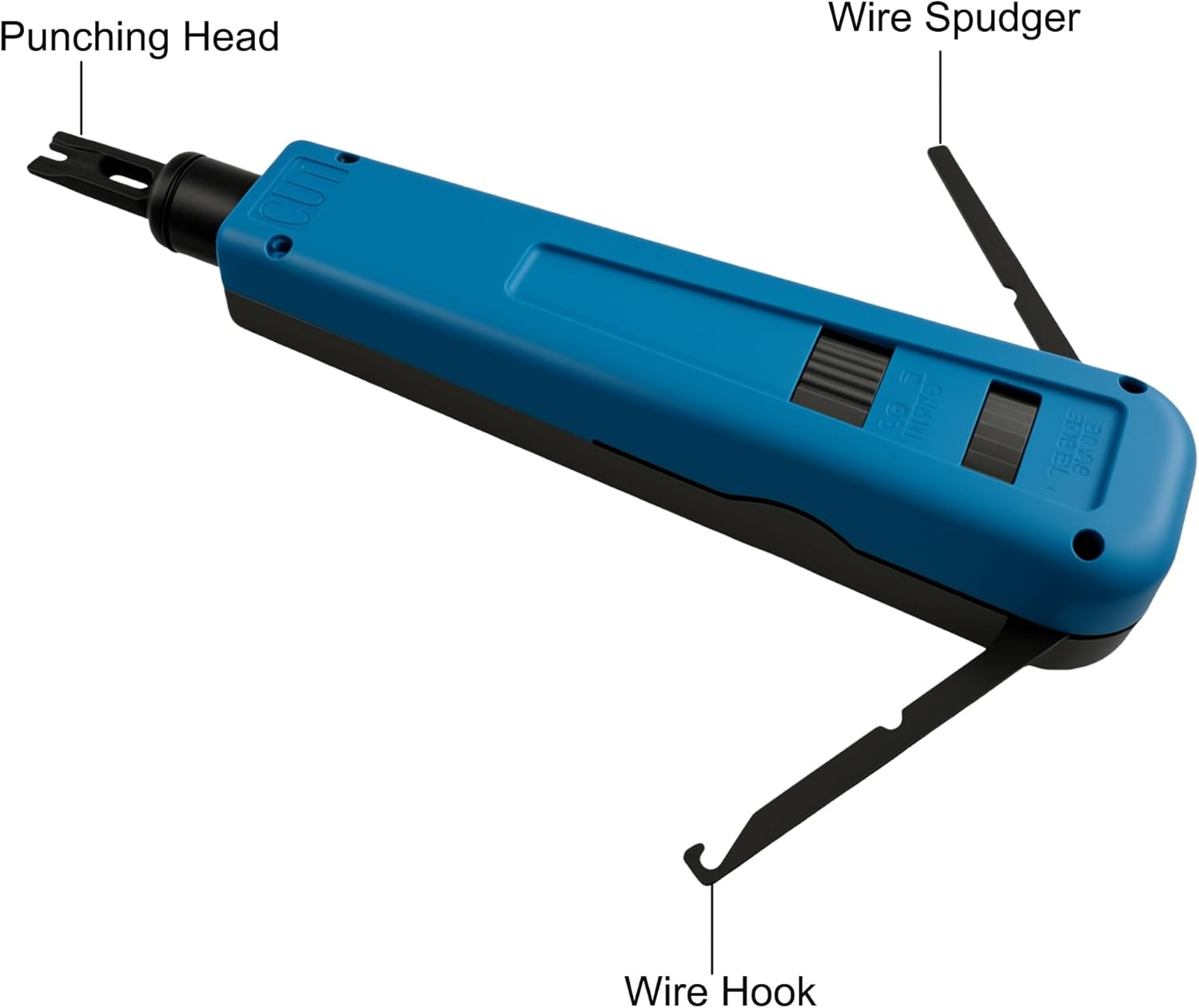 EFGTEK Punch down Tool for 110,88 Type Impact Ethernet Multifunction Hook for Telephone Terminal Insertion Seating Wire,For Cat 8, Cat 7, Cat 6A, Cat 6, Cat 5E, Cat 5 Network image number 2