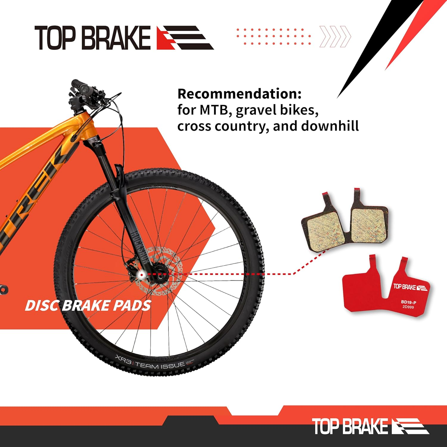 TOP Brake BD19 Scheibenbremsbel&auml;ge F&uuml;r Fahrr&auml;der, Kompatibel Mit MAGURA 4-Kolben Mt5/Mt5E/Mt7/Mt Thirty | Mtb/E-Mtb/Downhill/Enduro/Trail image number 4