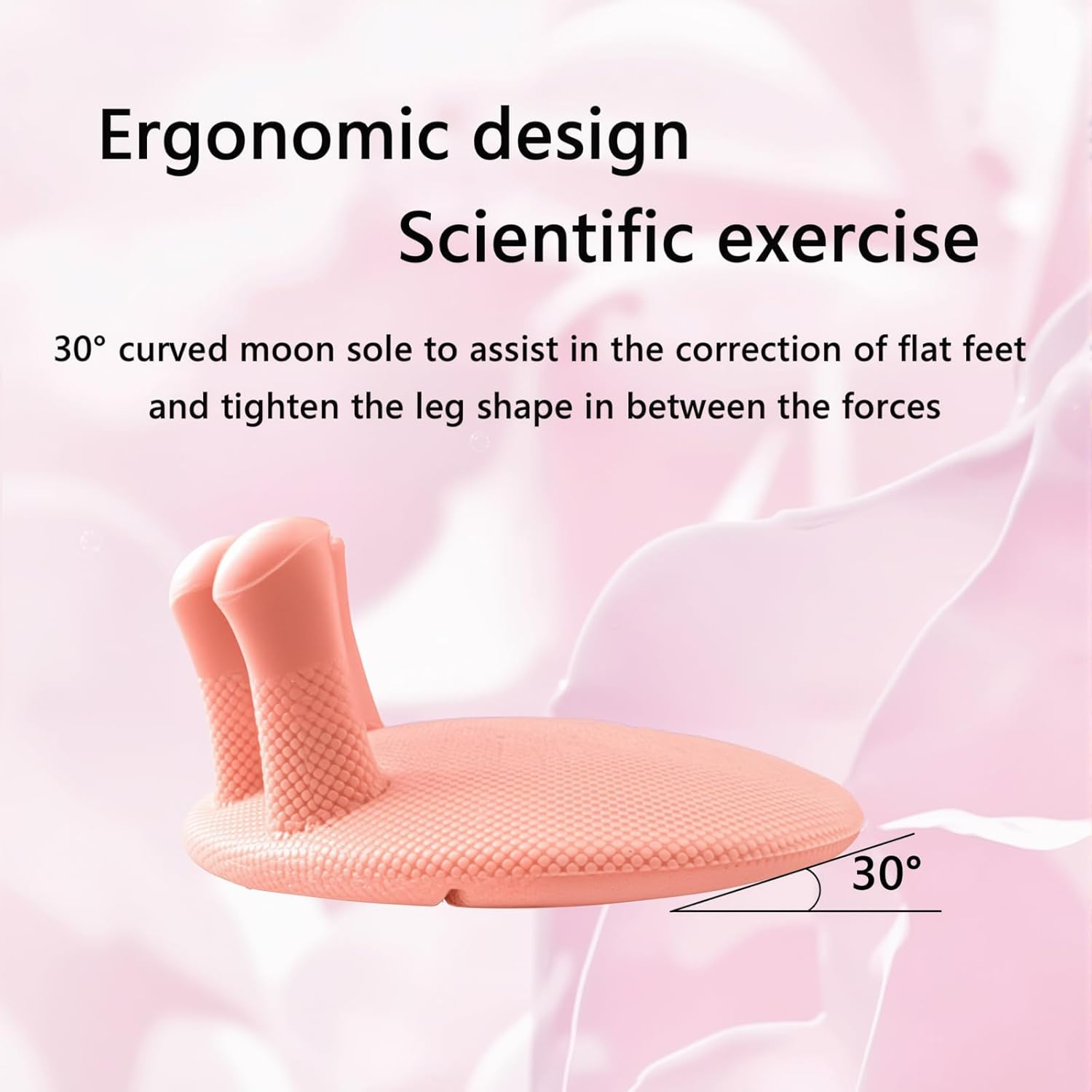 1 Pair Foot Arch Trainer, Portable Arch Support Strengthener with Toe Separators for Flat Feet & Plantar Fasciitis Relief - Bunion Corrector, Multifunctional Leg Exerciser for Home & Gym (Pink) image number 4