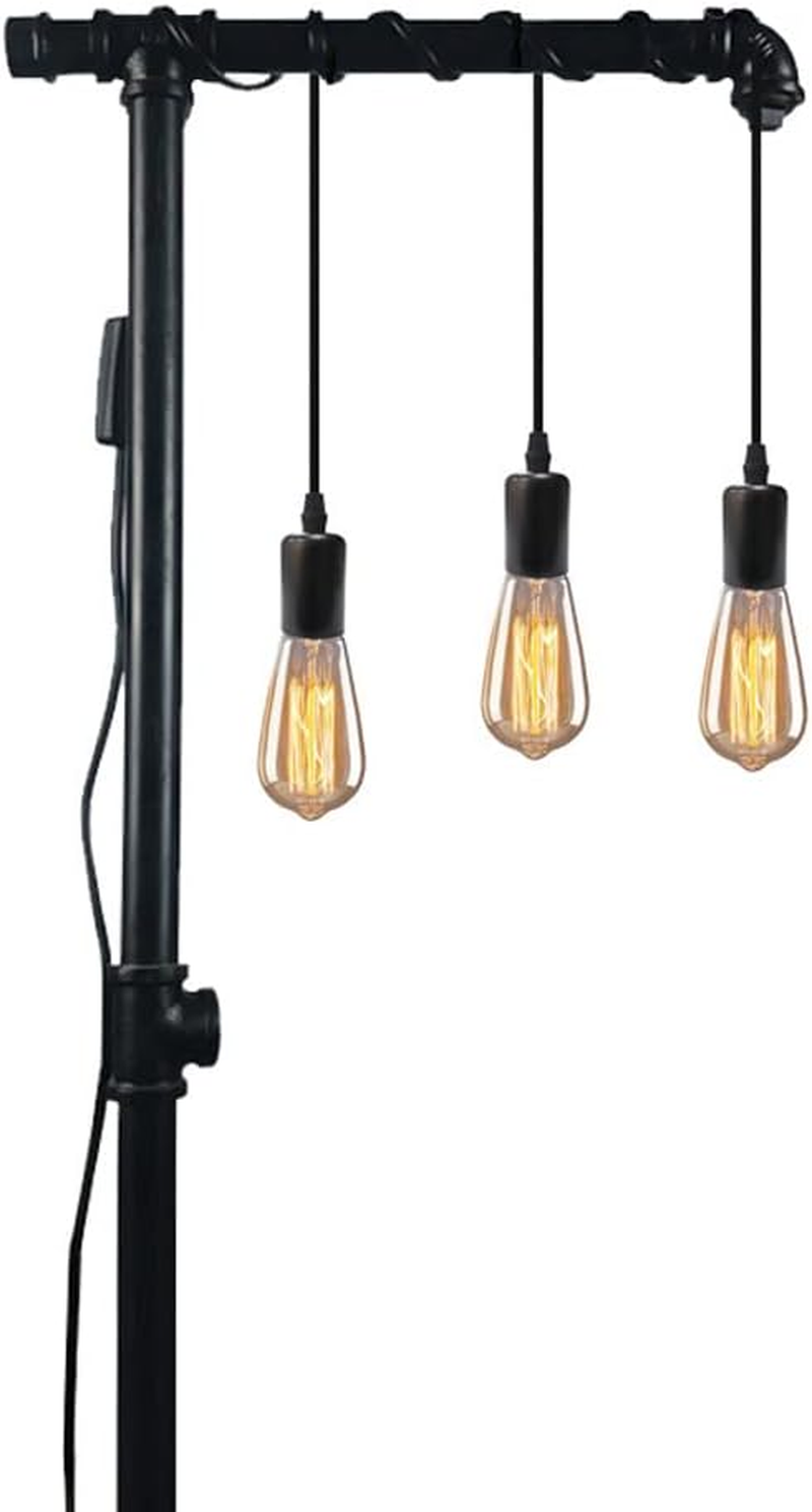 Plug in Hanging Light Fixture, 3 Light Pendant Lamp Lights Cord with Switch Cord E26 Bulbs Socket, Industrial DIY Hanging Lamps for Farmhouse Bedroom Home Lighting Decors Star of Light image number 4
