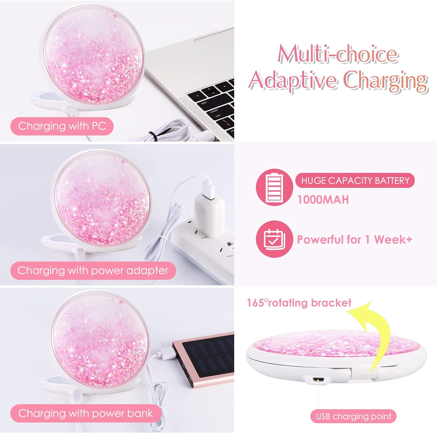 20X Magnifying Mirror, 5 Inch Compact Travel Mirror, Portable Close up Mirror for Purse/Handbag, Foldable, Double Sided image number 6
