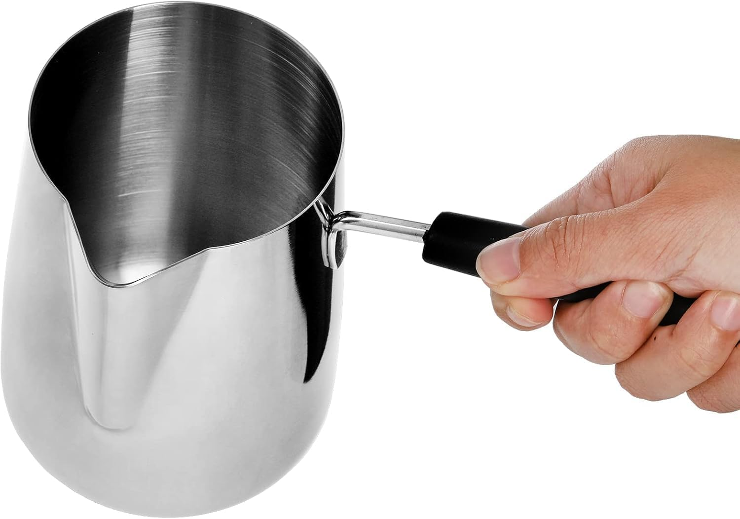 Coffee Pot, Butter Warmer Mini Stainless Steel Coffee Heating Melting Pot 900Ml for Home Cafe (Stainless Steel, One Size) image number 4