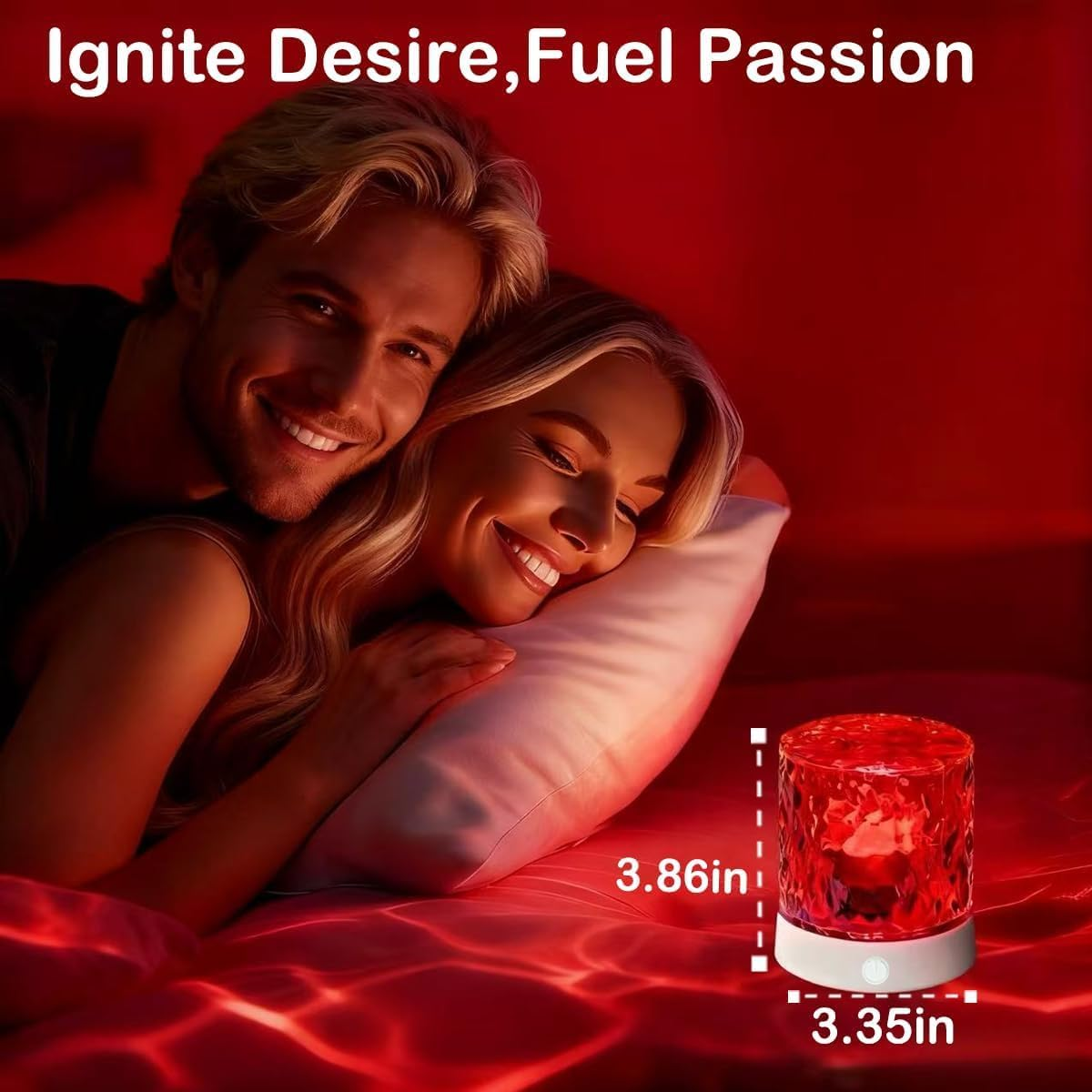 Northern Lamps Cordless LED Ocean Wave Projector Light, Rechargeable 3D Water Ripple Effect, Color-Changing Bathroom Lamp for Bathtub, Shower, Spa Relaxation image number 1