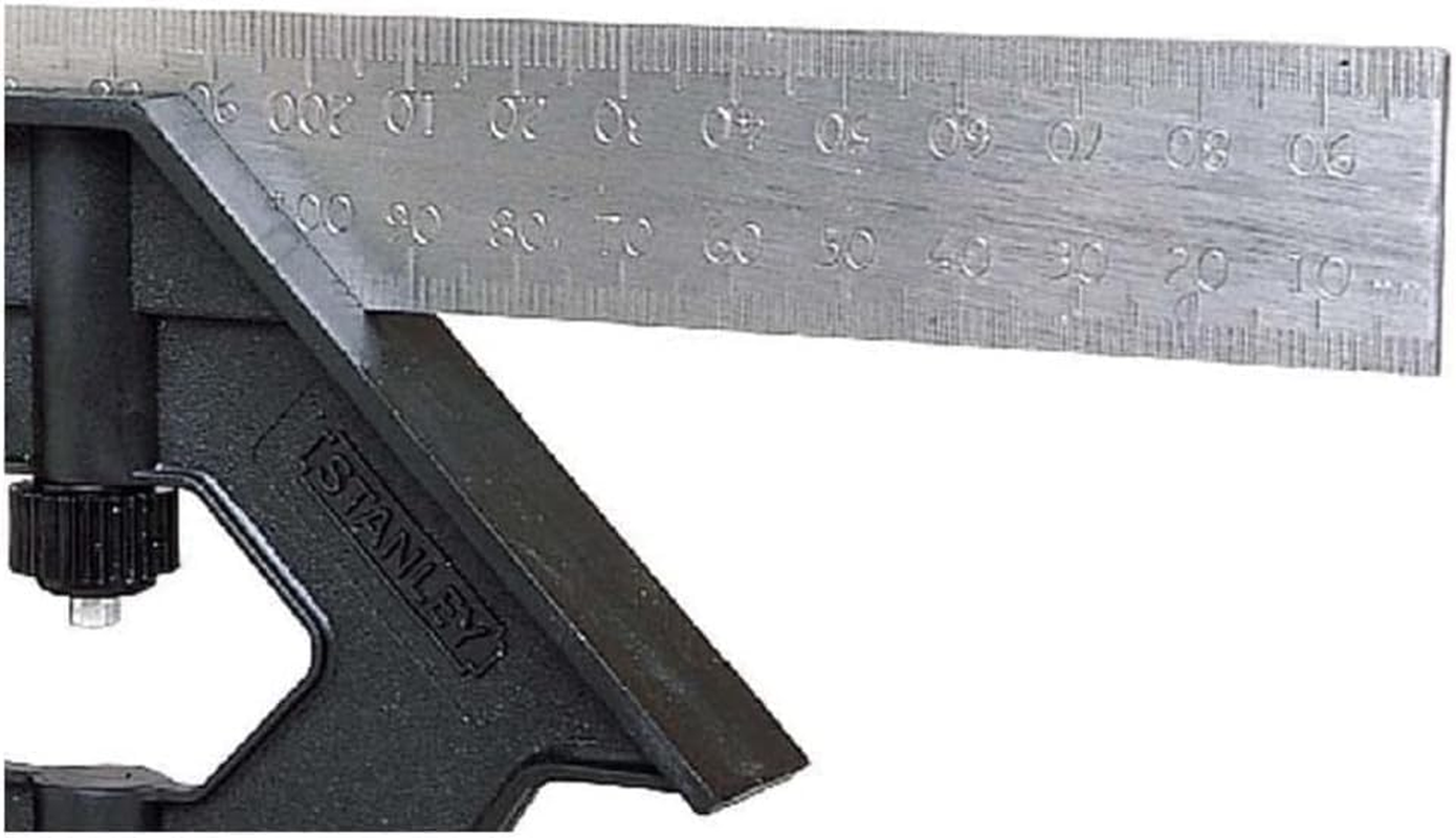 STANLEY 2-46-017 Plastic Combination Square, 300 Mm