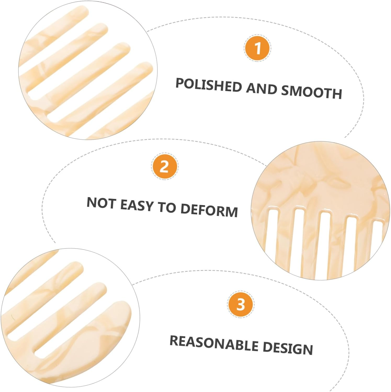 Healeved Static Comb for Curly Hair Detangler Comb Wide-Tooth Design for Easy Detangling for Shower Use Lightweight and Portable for Go Styling image number 2