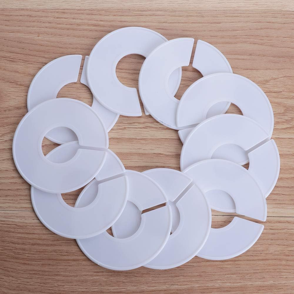 30 Pack round White Closet Dividers with 1 Bonus Marker Writable and Reusable for Sorting Clothing Size Outer 3.5Inch, Inner 1.38Inch in Diameter image number 3