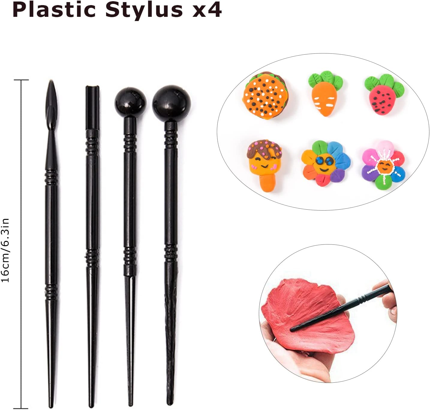 Clay Tools Kit, 25 PCS Polymer Clay Tools, Ceramics Sculpting Tools Kits, Air Dry Tool Set for Adults, Pottery Craft, Baking, Carving, Drawing, Dotting, Molding, Modeling, Shaping image number 3