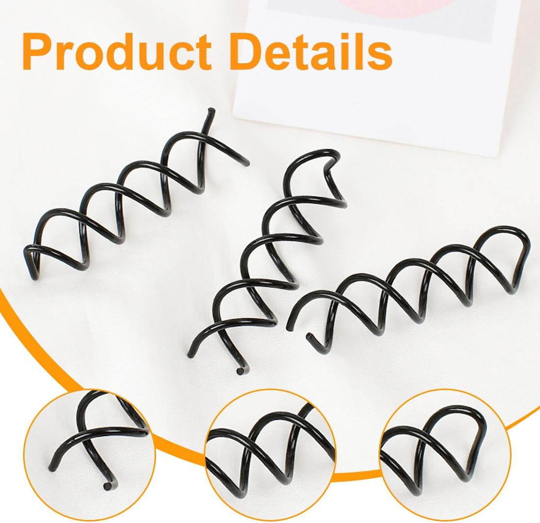 AOEVUIR Spiral Hair Clip Black Hair Styling Spiral Pin for DIY Hair Style Pack of 20 image number 5