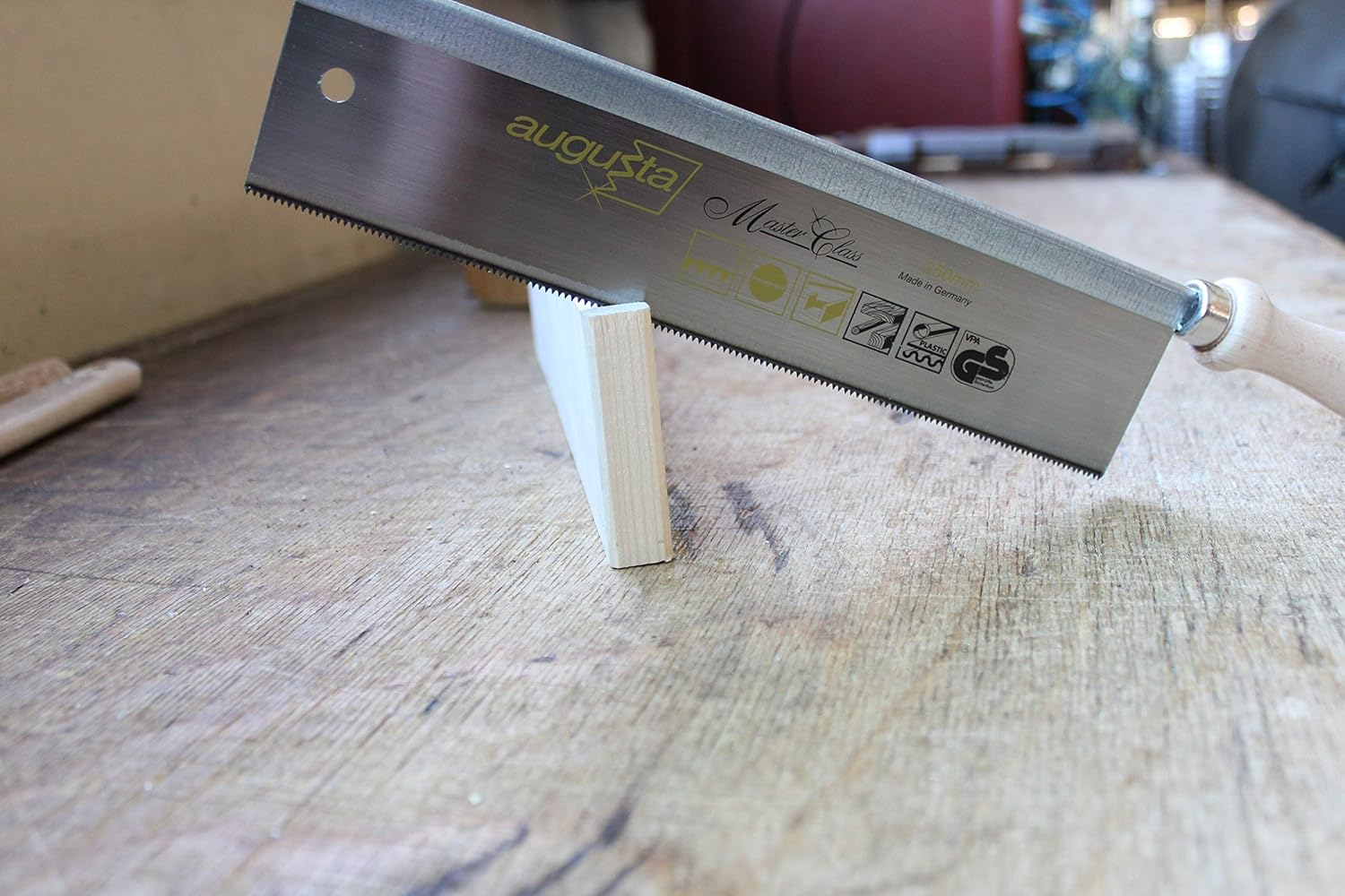 Augusta Heckenrose Fine Saw Straight 250 Mm I Special Hand Saw Made of Band Steel C75 with Wooden Handle for Mitre Cuts in Wood and PVC I Fine Pointed Teeth image number 2