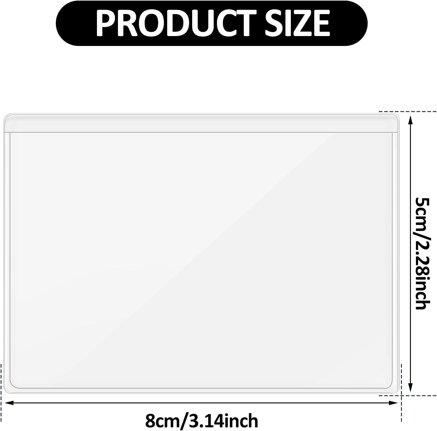 Prasacco 30 Pcs Self-Adhesive Index Card Holders Business Card Pockets Clear Plastic Labels Holders for Organizing Storage Bins Library Card Shelves (3.14 X 2.28 Inches) image number 3