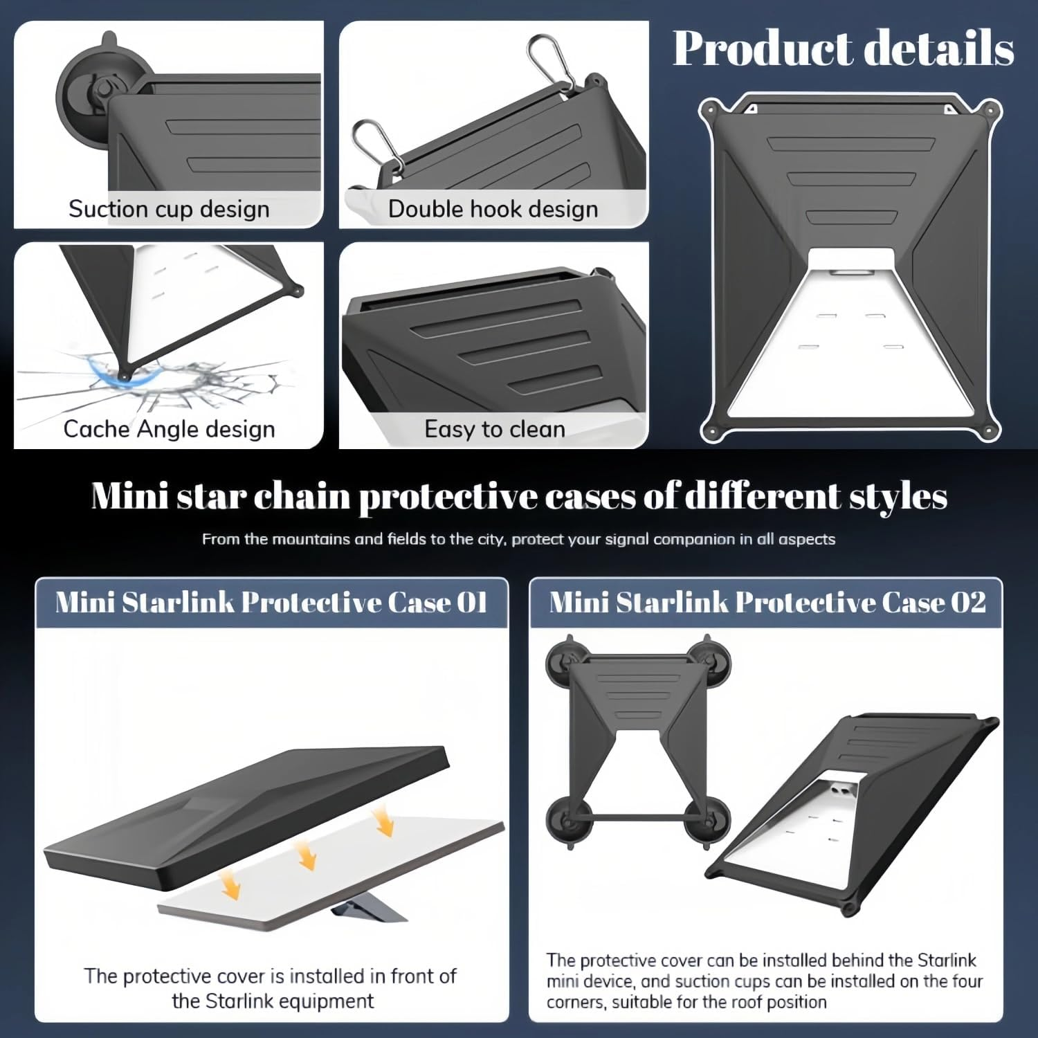 Starlink Mini Suction Cup Mount,Starlink Mini Car Mount Protect Silicone Case for 2-In-1 Roof Cover for Sunroof Window, Ensure Stable Satellite Signal for Cars, Rvs, Trucks, Boats and Road Trip(Black) - Gray image number 7