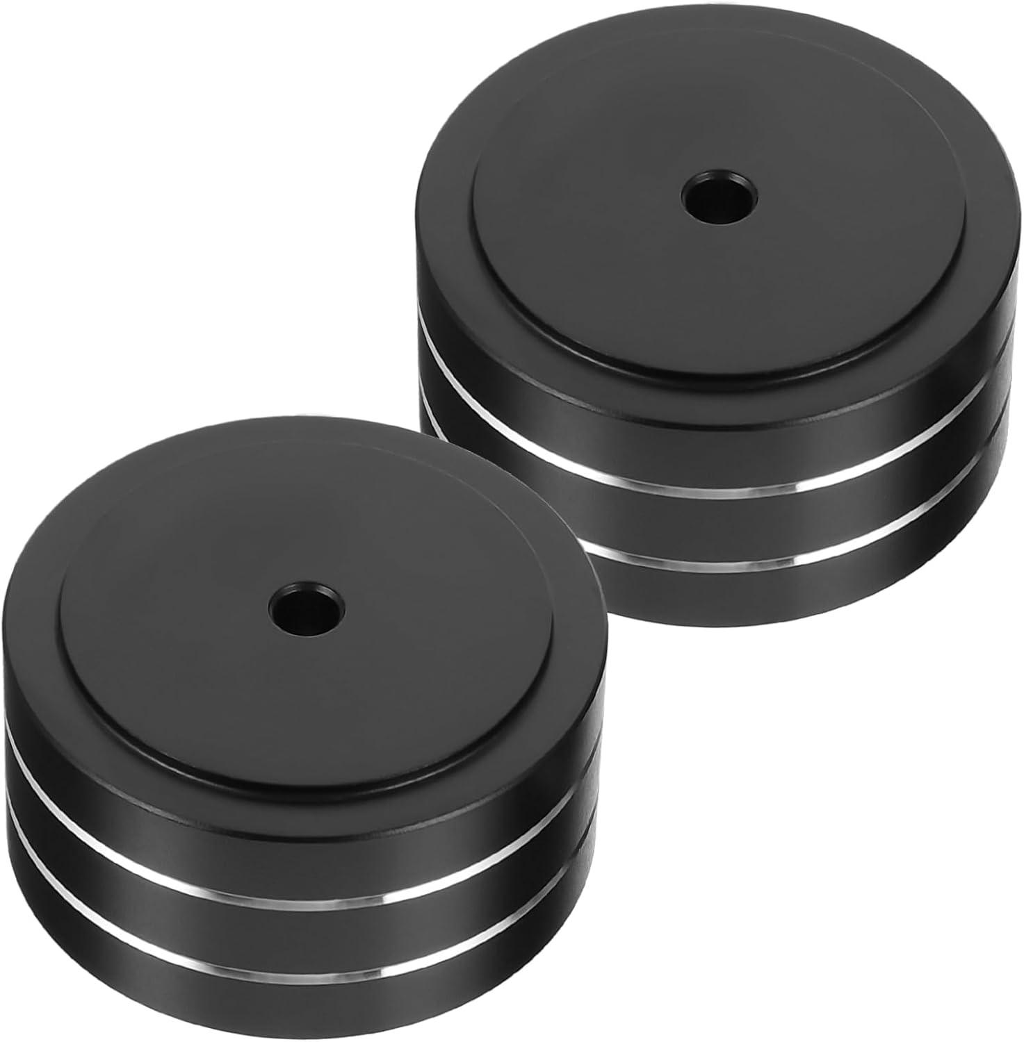 OSALADI 2Pcs anti Vibration Amplifier Feet Pads Isolation Cushions for Hi-Fi Audio Equipment Silver Small Speaker Base Pads