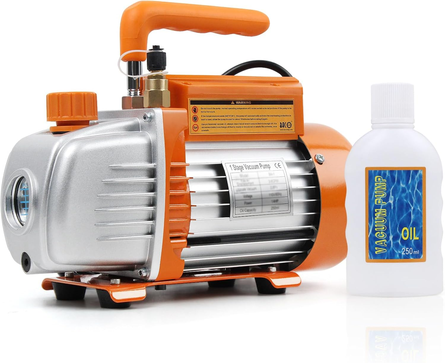 BACOENG 3 CFM Single Stage Vacuum Pump 240V for Air Conditioning Refrigeration HVAC image number 2