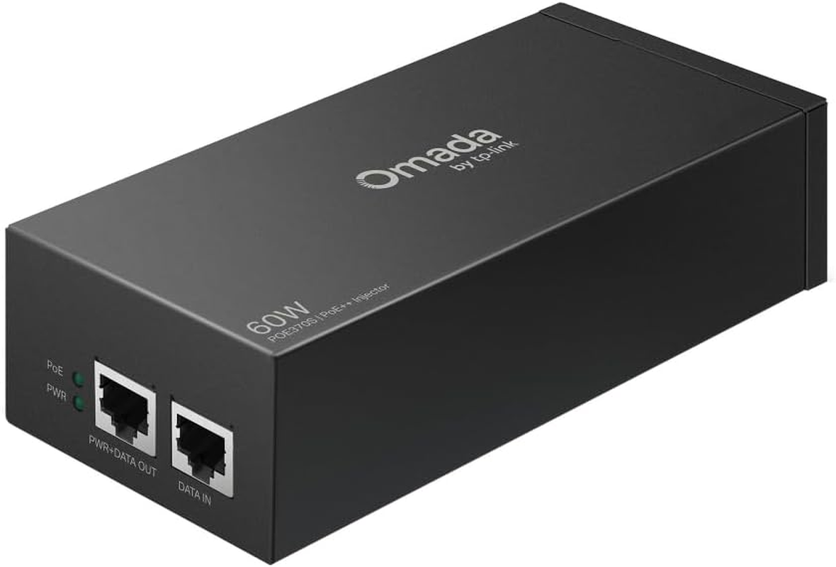 Omada 10G Poe++ Injector, up to 60W, Wall-Mounting and Desktop Design, Dual 10 Gigabit Ports, Auto-Determine Power Supply, Plug & Play, No Configuration Required, 3-Year Warranty(Poe370S) image number 1