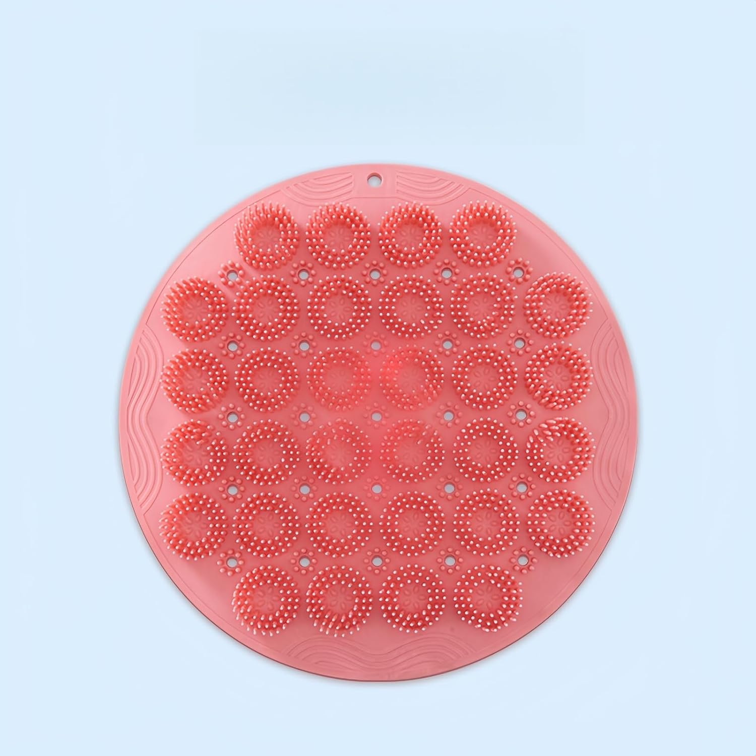 ZENGHUA Shower Foot Scrubber Mat with Non-Slip Suction Cups, Shower Foot and Back Scrubber Mat, Upgrade Wall Mounted Foot Back Cleaning Pad Back Washer, Exfoliating Bath Wash Silicone Pad (Blue)