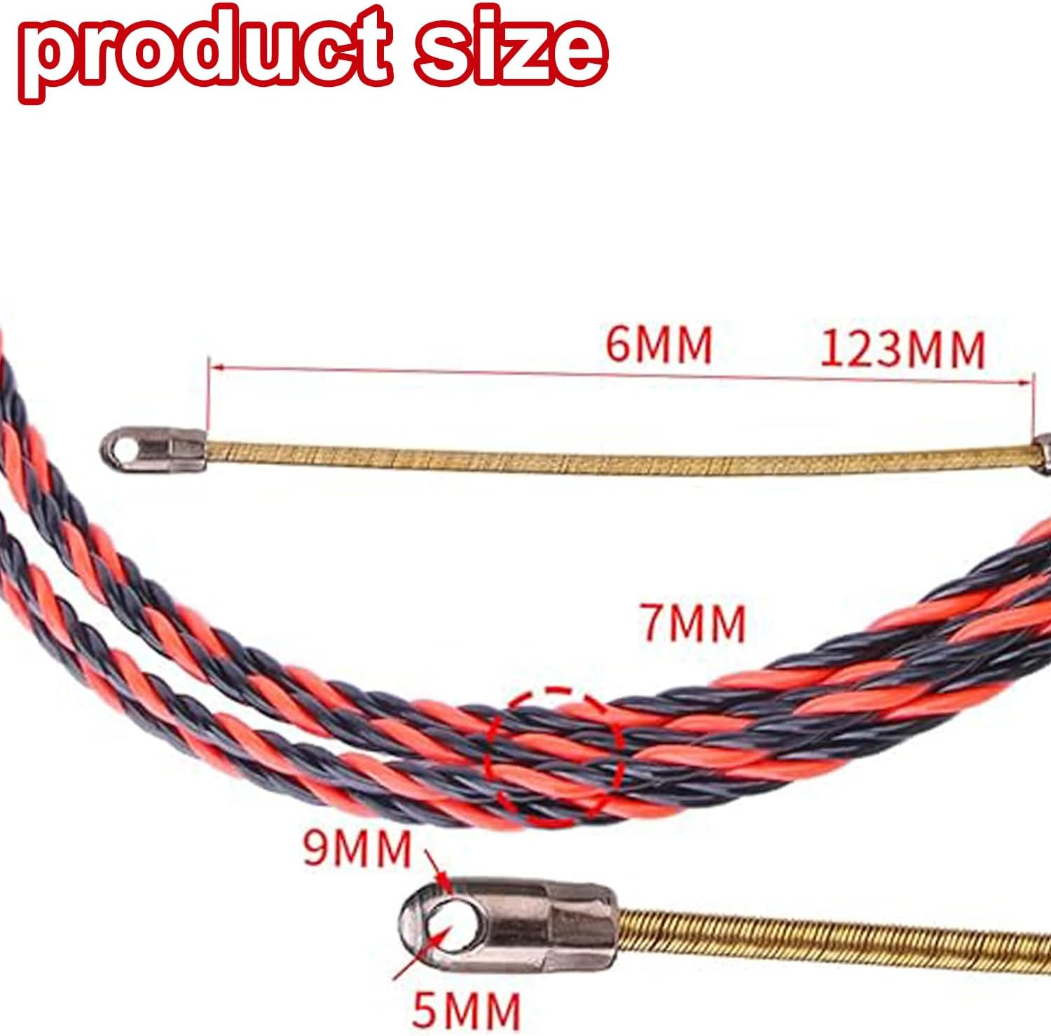 WEZCHUGHAOL Cable Wire Puller Electrician Threading Device Steel Wire Puller Versatile Wire Puller Cable Threader Tool Threader Candy Dispenser Machine Electrical Wire Threader Tool Puller (10M) image number 5