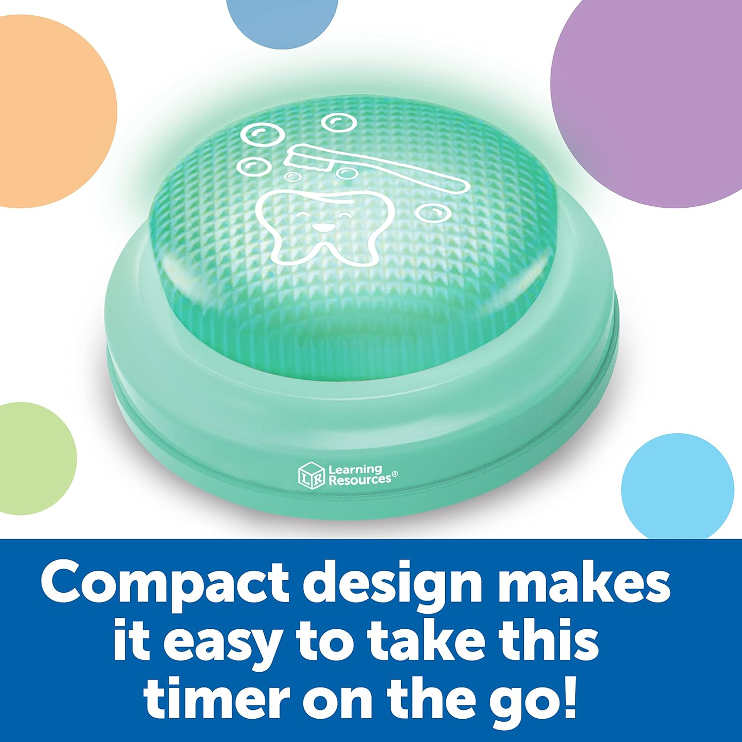 Learning Resources 2-Minute Toothbrushing Timer - Age 3+ Helps Kids Dental Health, Toddler Bathroom Timer for Kids