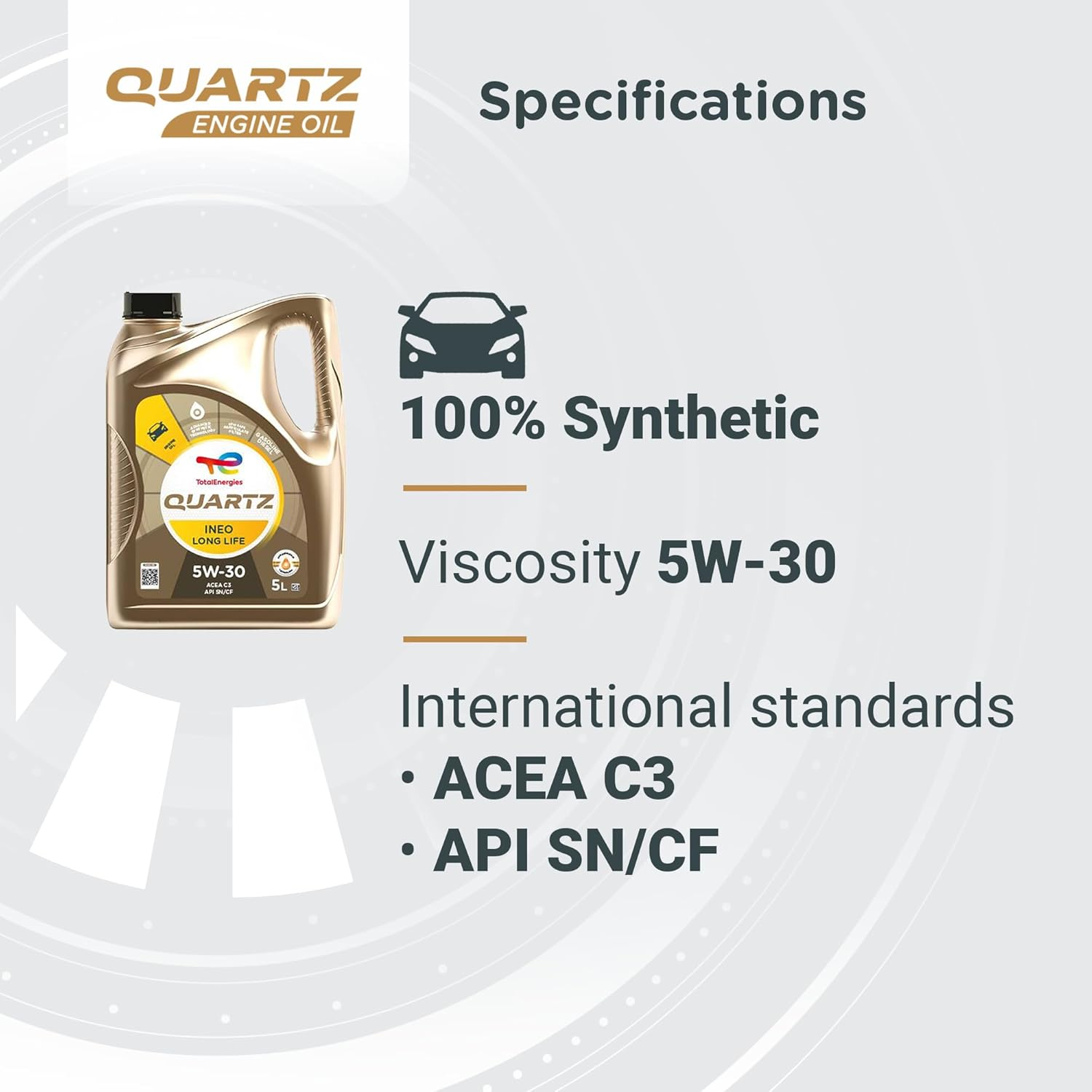 Quartz Ineo Long Life 5W-30 Engine Oil 5 Liter