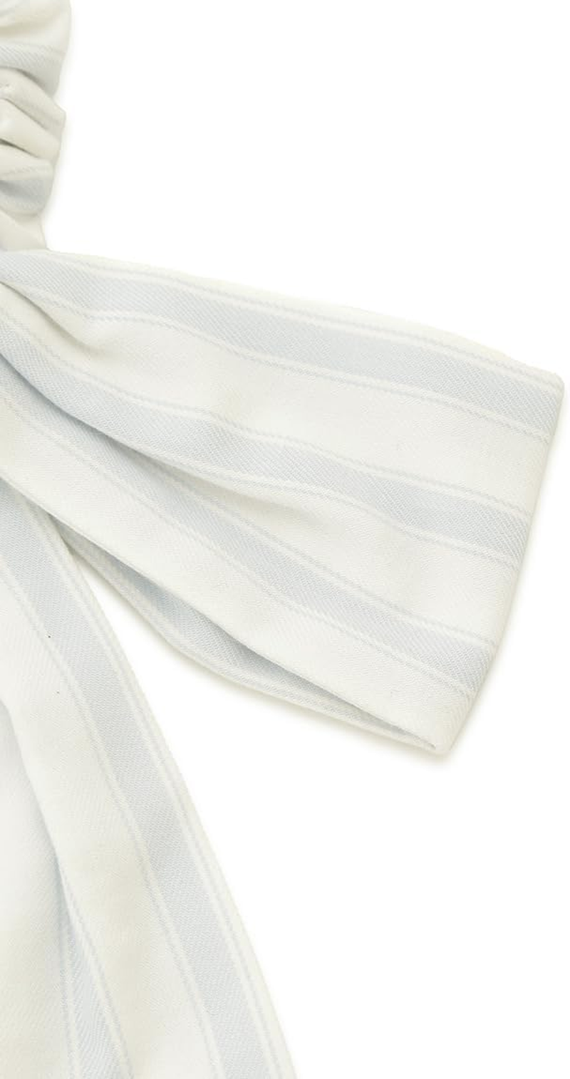 Gelato Pique PWGA252589BLUF Striped Ribbon Scrunchie, Blue, F