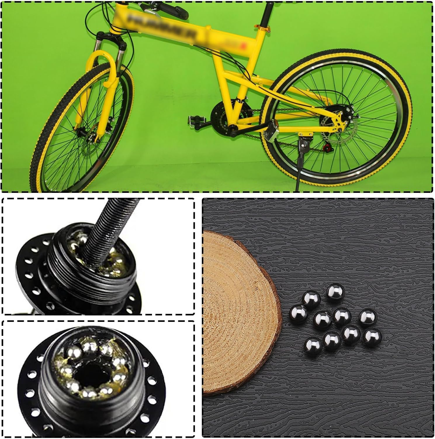 SING F LTD 100Pcs Ball Bearings for Bike Bearing Steel Material Solid Steel Small Size Abrasion Resistance Non-Magnetic Used for Ball Bearings Door Locks Machinery Ball Bearings image number 4