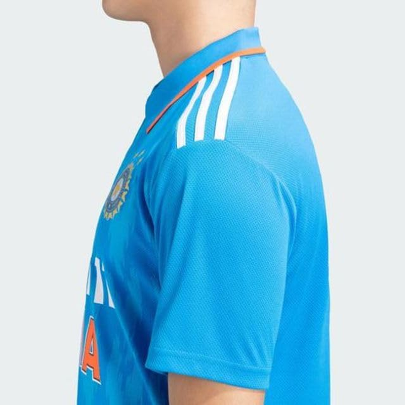 Adidas Dream 11 India Cricket ODI Fan Jersey (US, Alpha, X-Large, Regular, Regular) Bright Blue image number 2