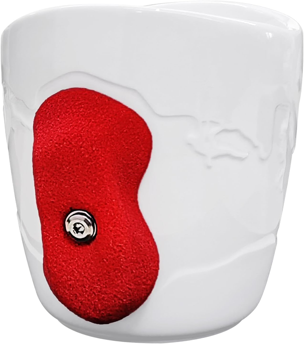 TWO STONES Rock Climbing Coffee Mug for Climber as Rock Climbing Gift for Climbers (White + Red)