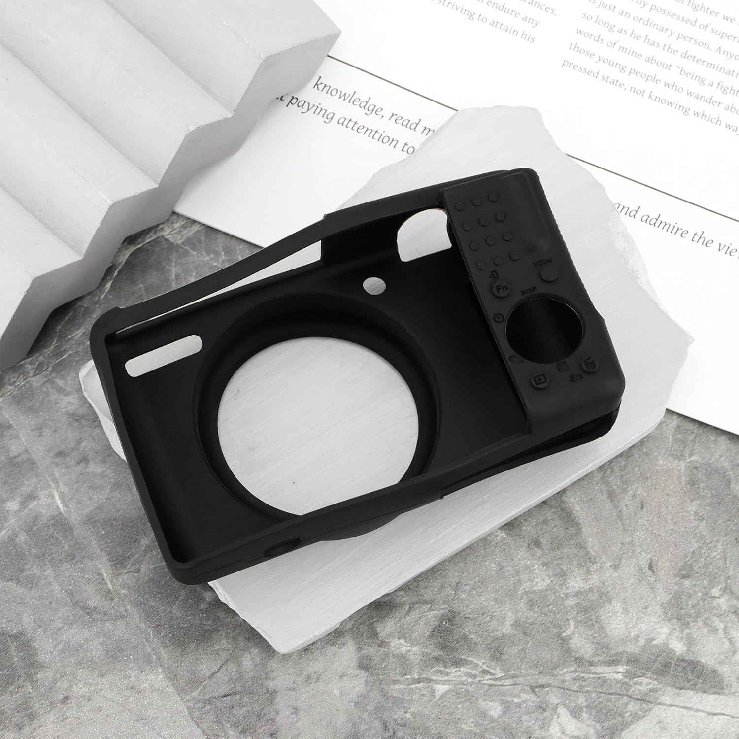 Briny River Camera Soft Silicone Protective Case Lightweight Camera Protective Cover Compatible with Sony ZV1F ZV-1F ZV-1 II, Black