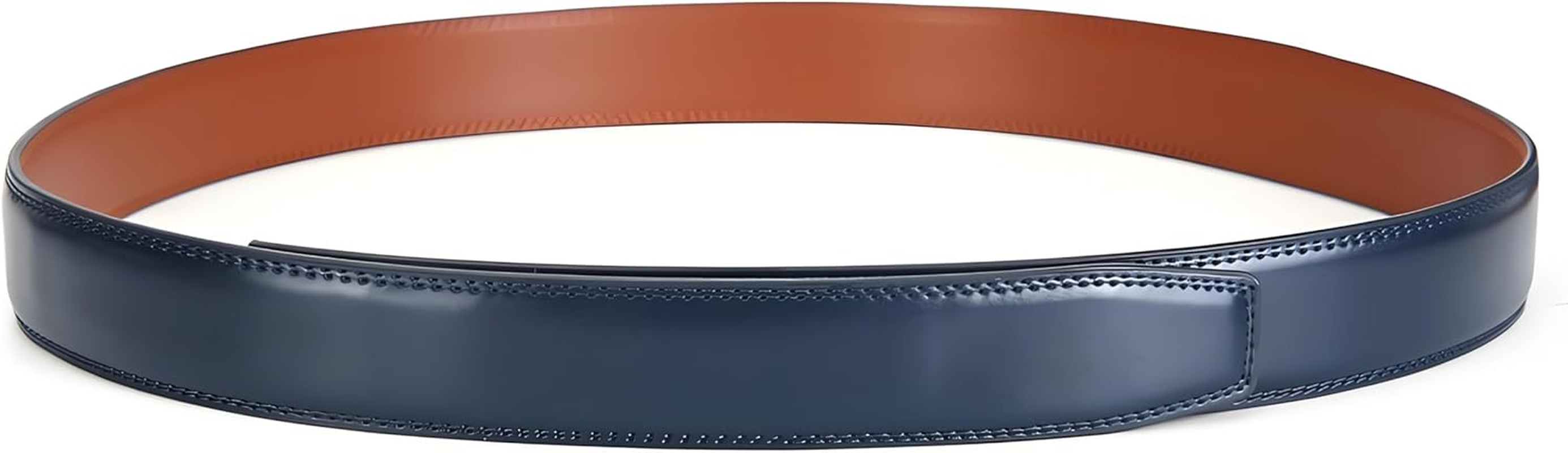 Nelbons Men'S Ratchet Belt Strap Only 35Mm 1 3/8",Leather Belt without Buckle,Replacement Belt image number 3