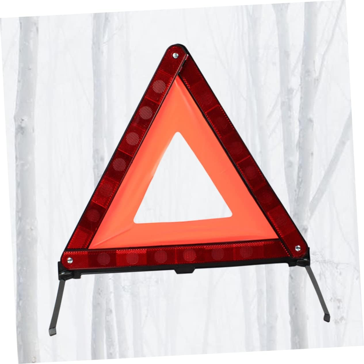 ABOOFAN Road Safety Warning Triangle Sign for Vehicles Red Reflective Triangle Roadside Warning Sign for Car Breakdown and Outdoor Use image number 3