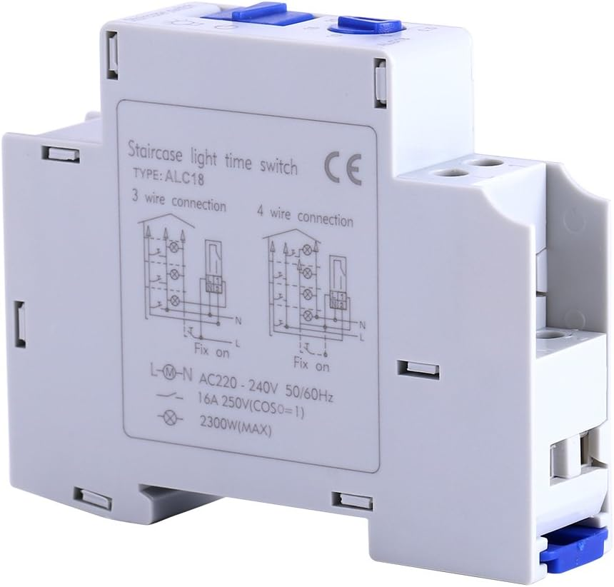 Wadukud Staircase Light Timer Switch, AC 220-240V 16A Mechanical Timer Relay, Home Appliance Staircase Time Switch Corridor Timer for Corridor Lighting image number 3