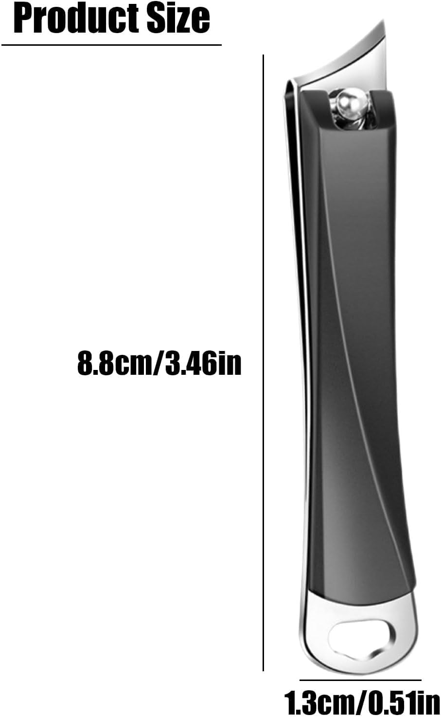 Luzcauwy Ingrown Nail Clipper &ndash; Slant Curved Blade Nail Clippers for Thick Nails, Professional Toenail Clippers for Ingrown Nails, Seniors & Men, Podiatrist Recommended Design image number 3