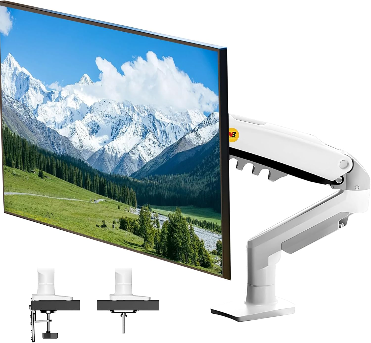 NB North Bayou Monitor Arm Desk Mount Full Motion Swivel Monitor Stand Gas Spring for 17''- 32'' Computer Monitor Max 9Kg 20LB-F80 (Gunmetal Grey)