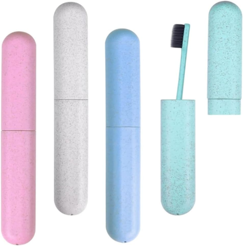 FUNNTY 4 Pack Travel Toothbrush Case, Holder Toothbrush Travel Containers for Travel/Camping/School/Home/Dust-Proof/Sanitary/Business/Travel Toothbrush Holder image number 1