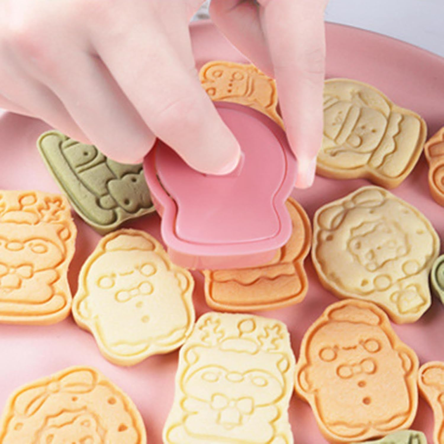 Small Christmas Cookie Cutter Set, 8X Holiday Baking Cutter, Chocolate Molds Christmas Baking Cutter for Chocolate Jelly Fondant Candy image number 1