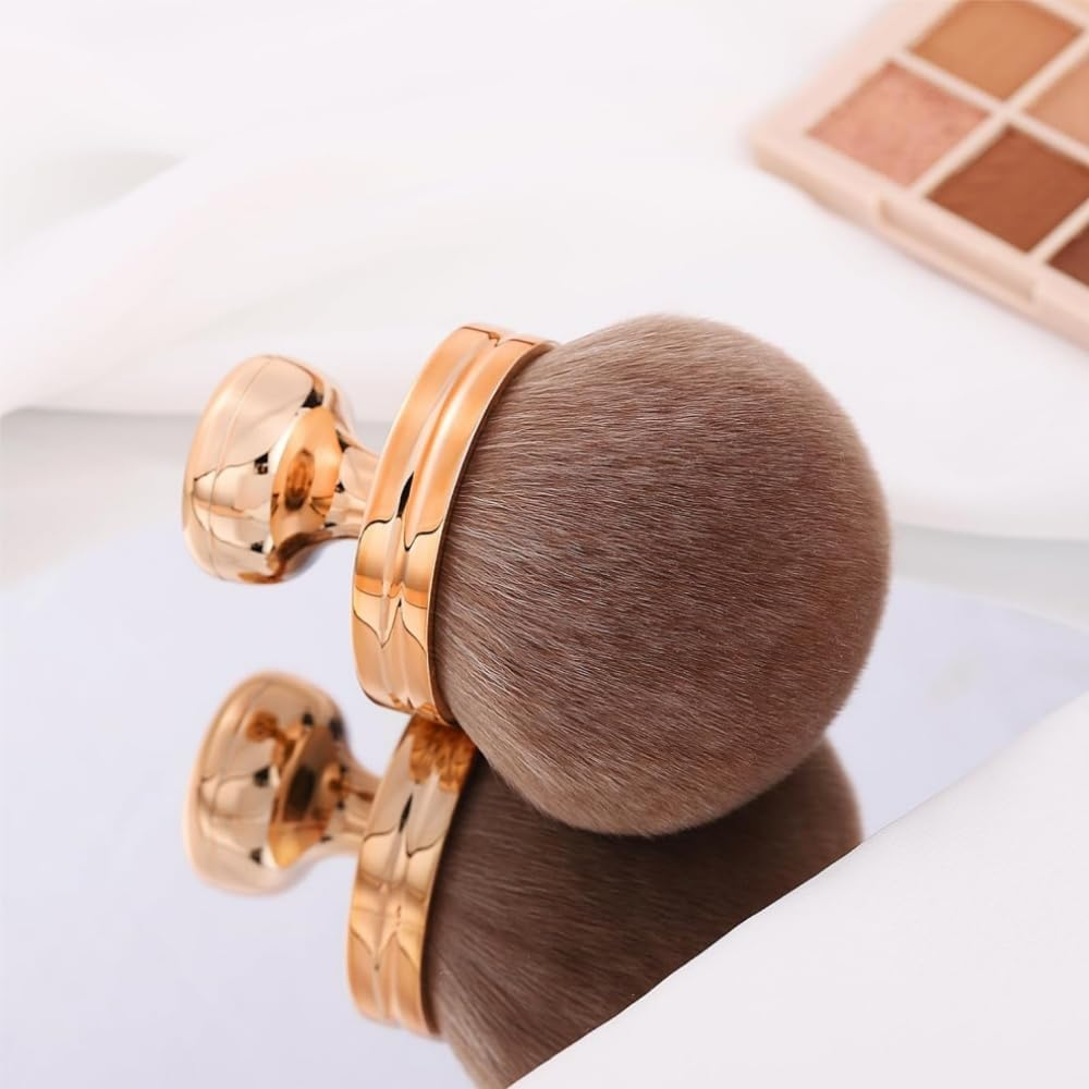 HIDOSNG 1Pcs Extra Large Makeup Brush, 3'' Width Self Tanner Brush,Kabuki Powder, (Rose Gold)