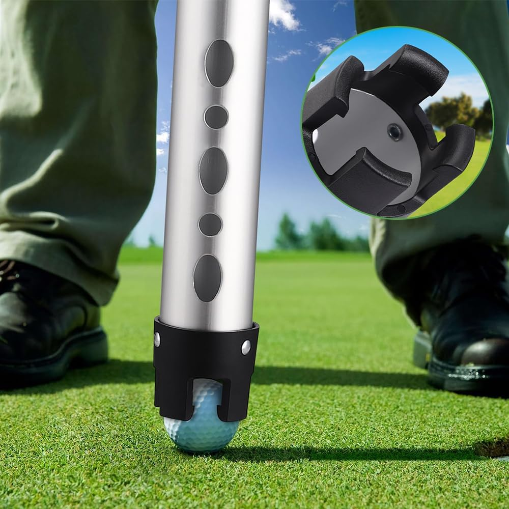 MOTRAIN Etachable Three Section Aluminum Tube,Lightweight Golf Ball Recovery Tool,Detachable Golf Ball Picker,Golf Ball Picker, Golf Ball Collector image number 3