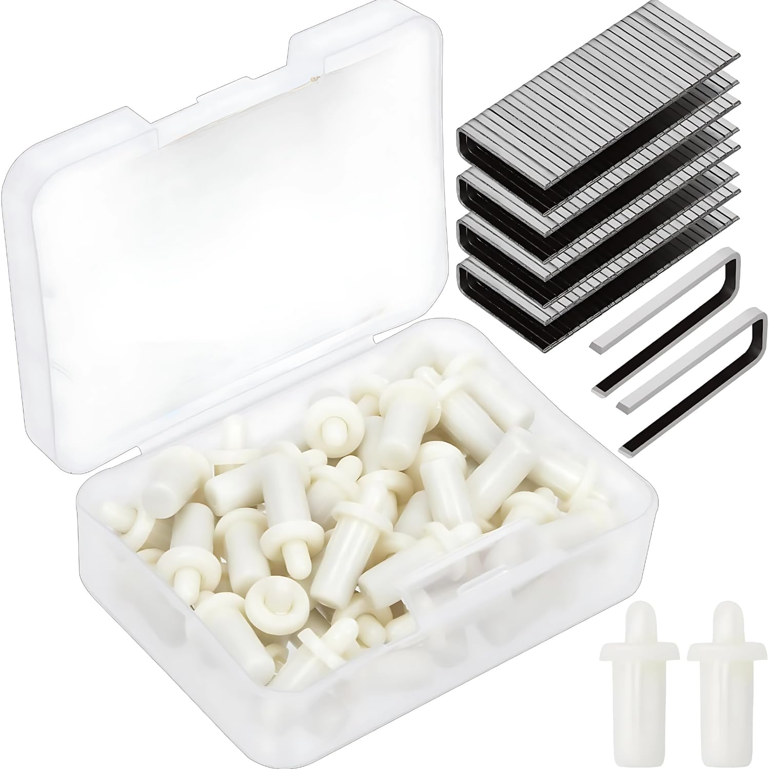 Spendeal Shutter Louver, Spring Loaded Replacement Repair for Plantation Blinds, Movable Blade Fixing Parts, Easy Install Louver Repair Clips, Blind Bolt Kit for Window Shutters (120 Pcs) image number 2