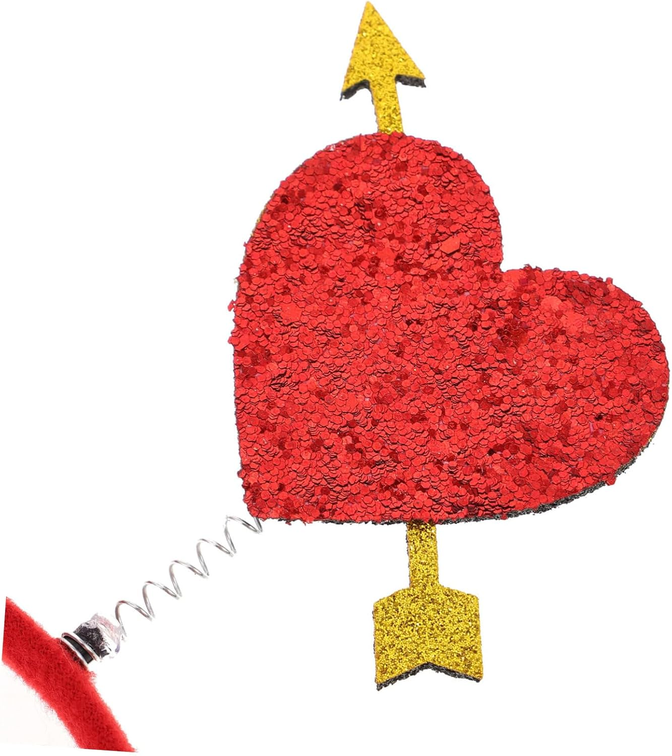 IWOWHERO Elegant Cupid Headband Heart Ears Valentines Day Hair Band Accessory Set image number 4