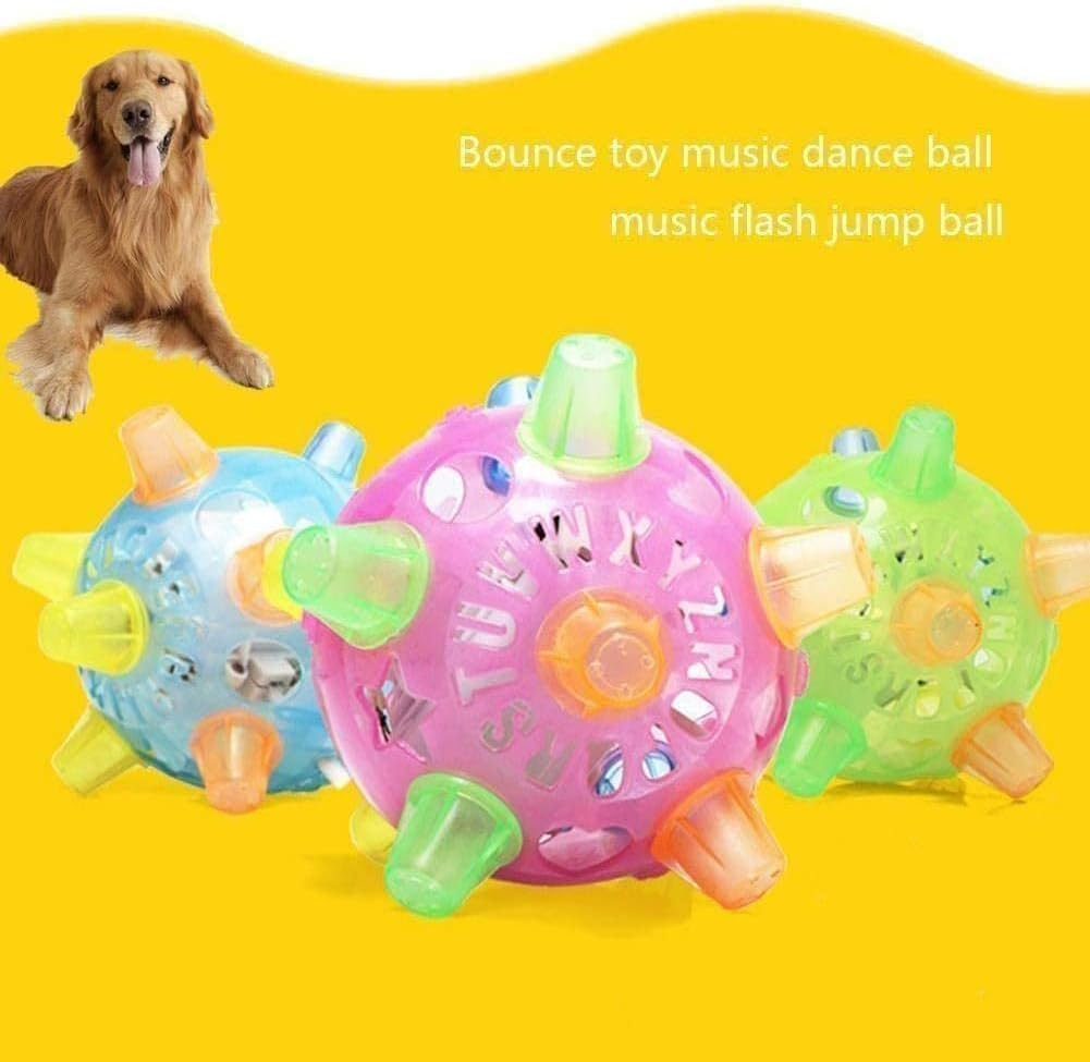 3Pcs Pet Dog Toy Interactive Jumping Activation Ball for Dogs Flashing Ball Outdoor Light Sounds Ball Jump Dog Automati Play image number 2