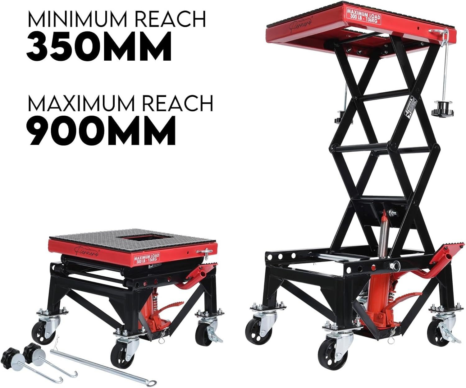 Motorcycle Scissor Lift Stand 136KG Motorbike Lift Working Bench ATV Jack image number 6