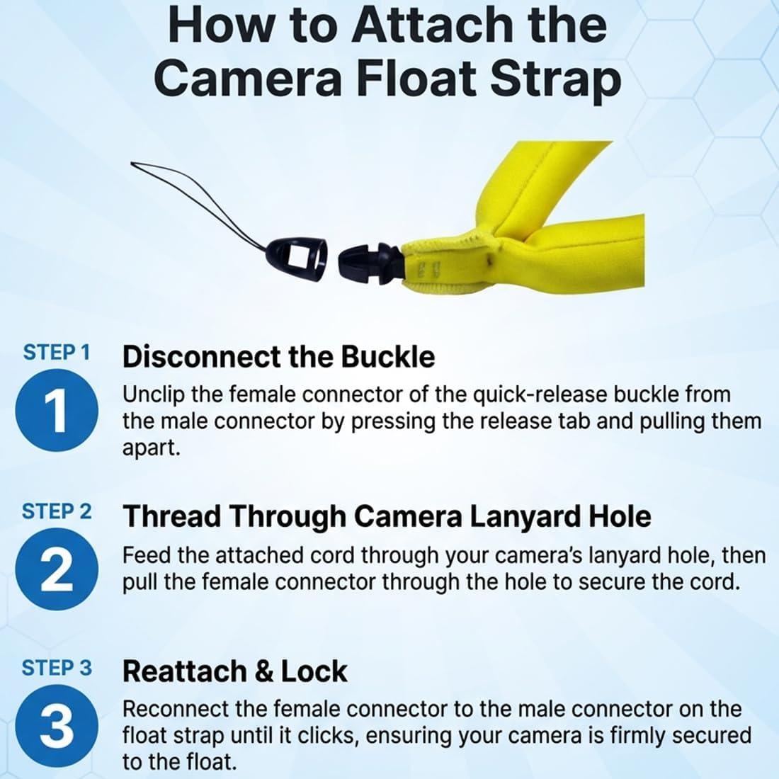 Camera Float Wrist Strap,Waterproof Floating Lanyard for Gopro, Nikon Canon, Sony, Fujifilm & More Underwater Camera