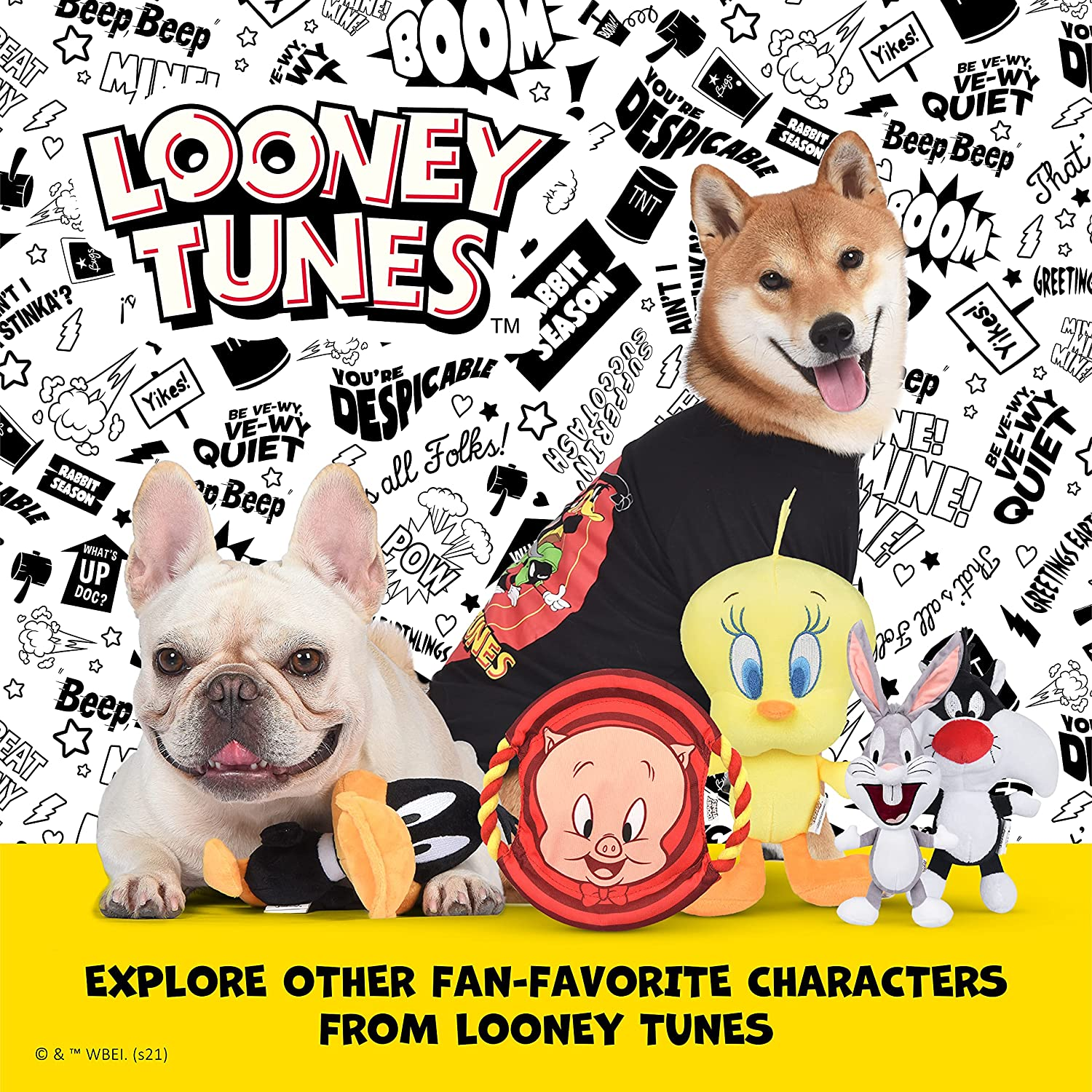 LOONEY TUNES for Pets Bugs Bunny Big Head Plush Dog Toy | Stuffed Animal for Dogs, Plush Figure Dog Chew Toy, Officially Licensed from Warner Bros - 12 Inch Jumbo Size Dog Toy image number 5