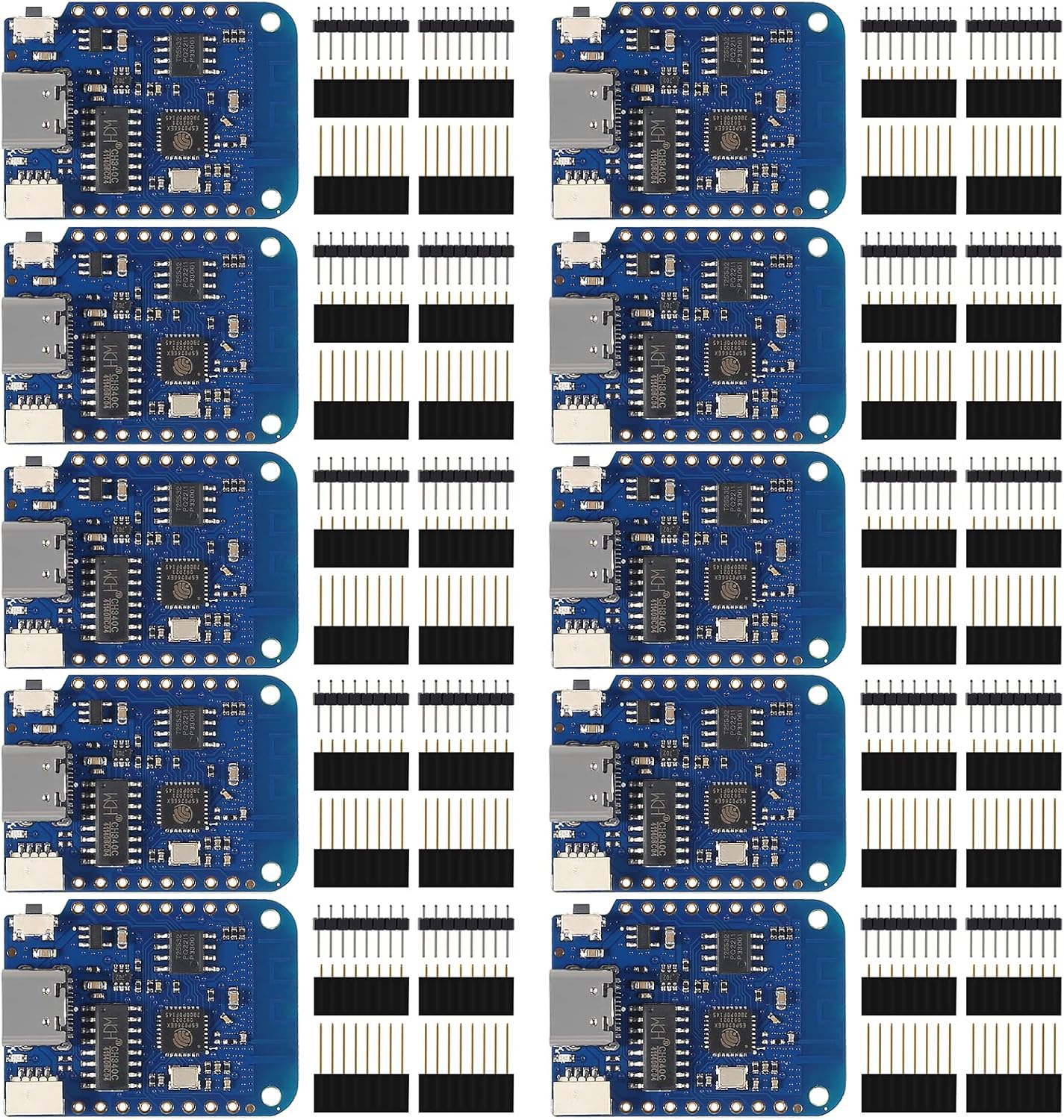 AITRIP 10PCS Wemos D1 Mini V4.0.0 Type-C USB Wifi Internet of Things Board Based ESP8266 4MB Compatible with Arduino Micropython Nodemcu